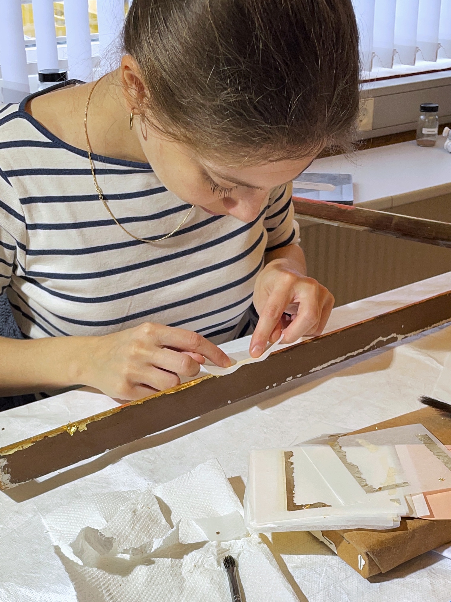 Gold leaf application, Denmark